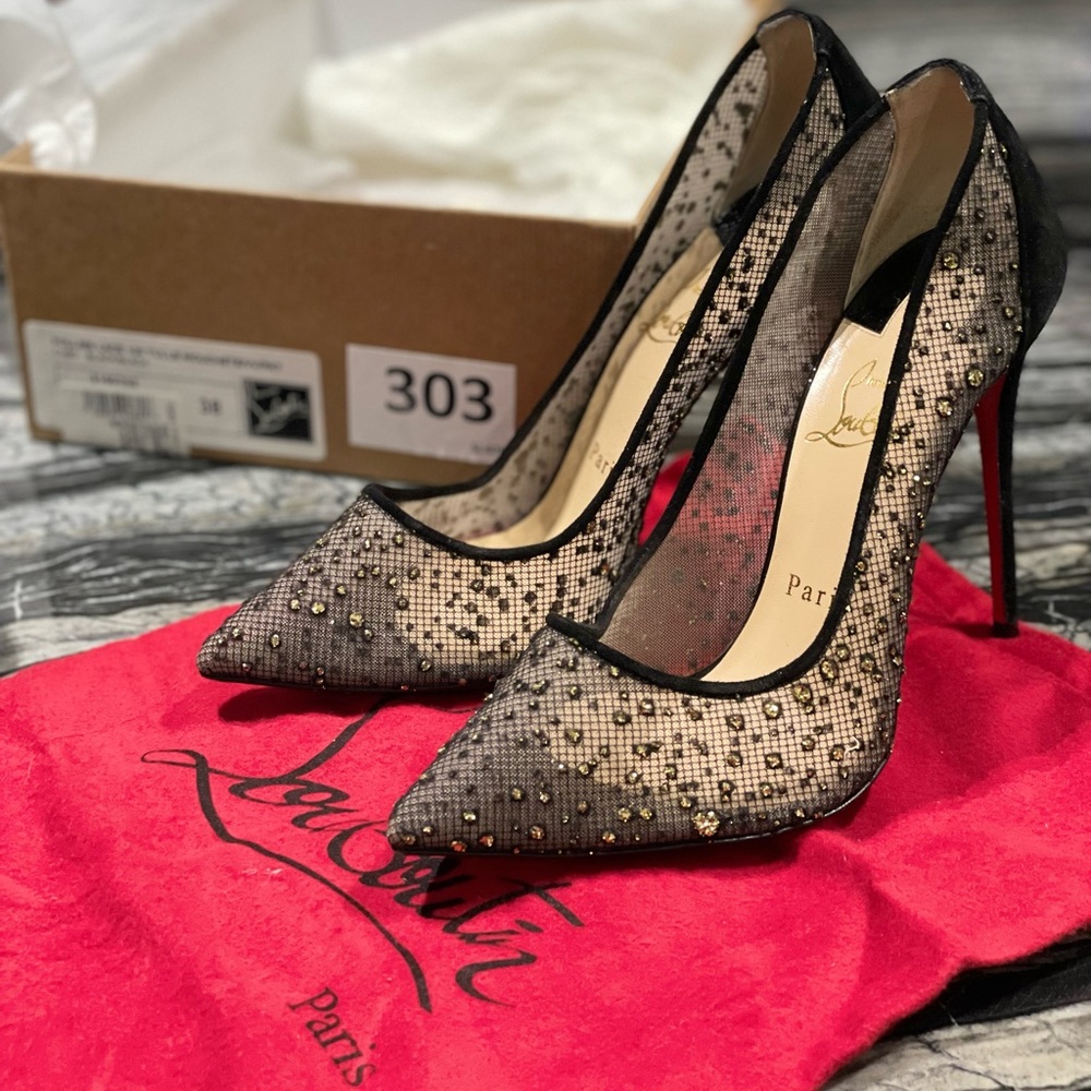 Christian Louboutin Follies Lace 100 Tulle Mouchette